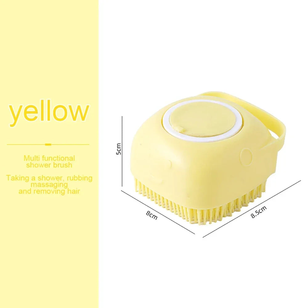 Pet Silicone Bath Foaming Massage Brush Bathroom Multifunctional Puppy Big Dog Cat Soft Safety Accessories for Dogs Cats Tools