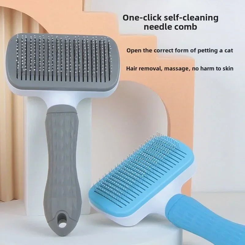 For Cat Accessories Dog Grooming Equipment Cats Products Non-slip Beauty Brush Pet Hair Removal Comb Things Supplies Home Garden