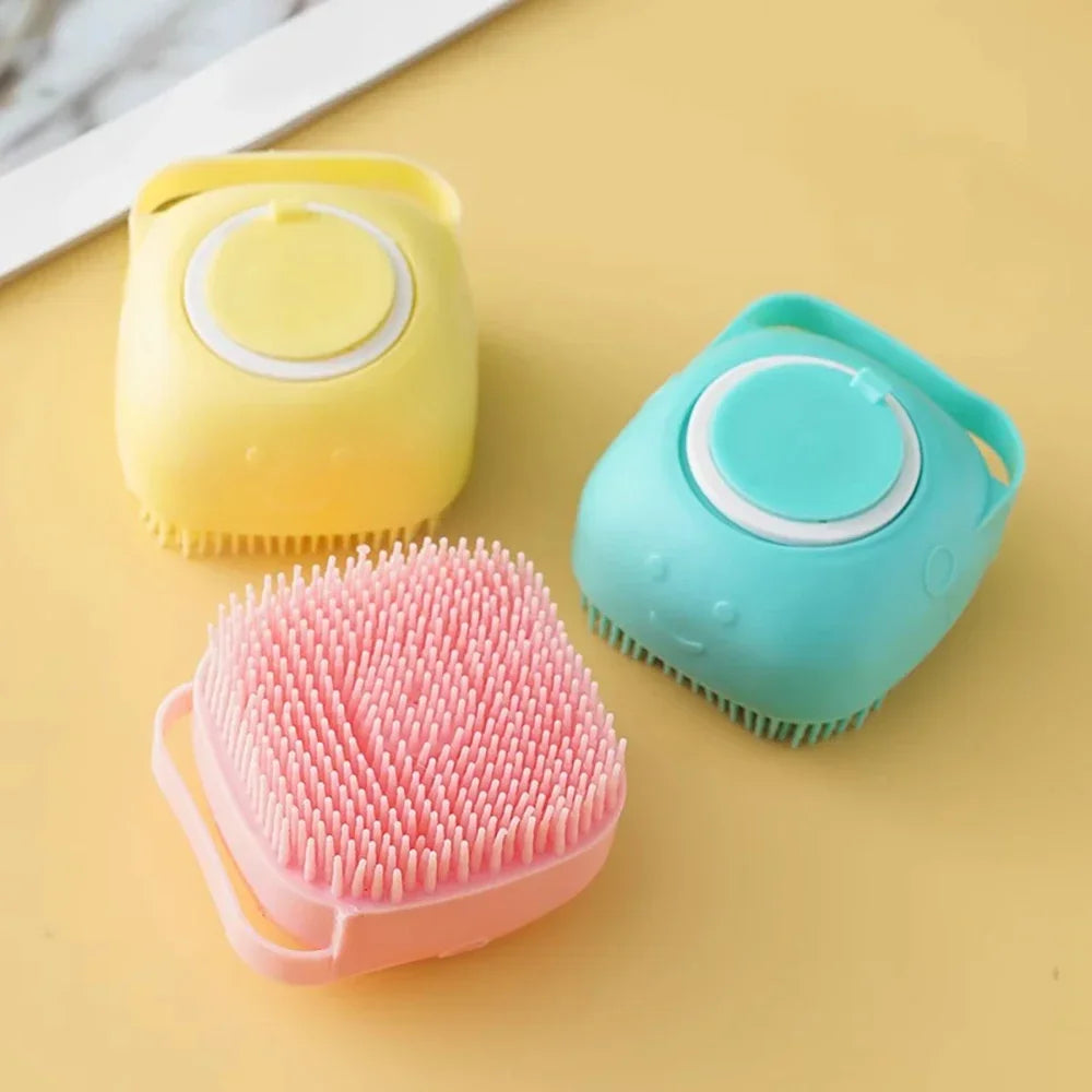 Pet Silicone Bath Foaming Massage Brush Bathroom Multifunctional Puppy Big Dog Cat Soft Safety Accessories for Dogs Cats Tools
