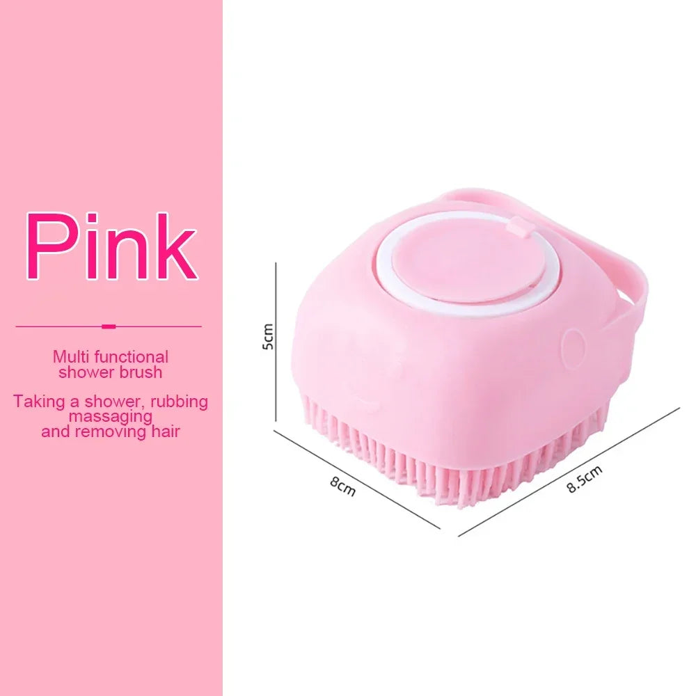 Pet Silicone Bath Foaming Massage Brush Bathroom Multifunctional Puppy Big Dog Cat Soft Safety Accessories for Dogs Cats Tools
