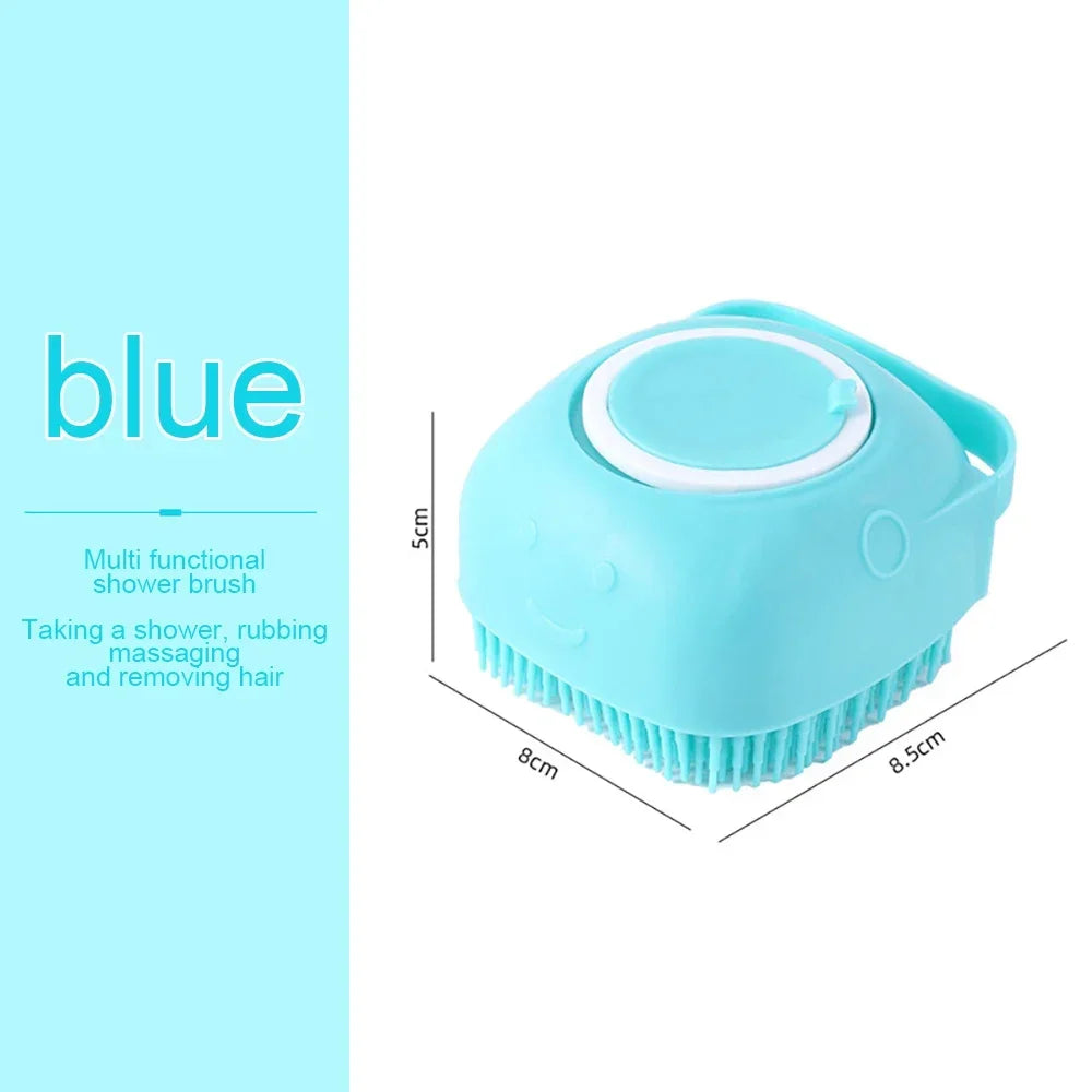 Pet Silicone Bath Foaming Massage Brush Bathroom Multifunctional Puppy Big Dog Cat Soft Safety Accessories for Dogs Cats Tools
